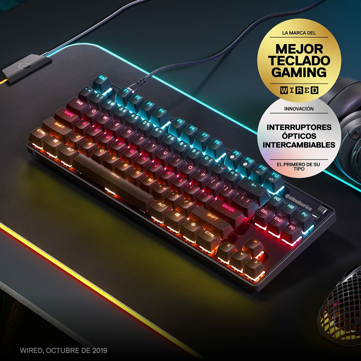 Spēļu Klaviatūra SteelSeries Apex 9 TKL AZERTY
